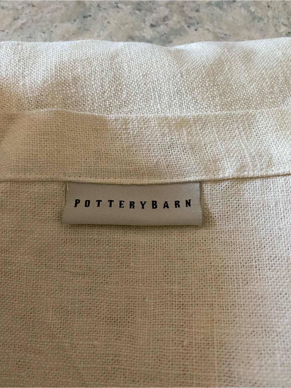 Pottery Barn Natural Linen Blend Curtain Panel in Cream